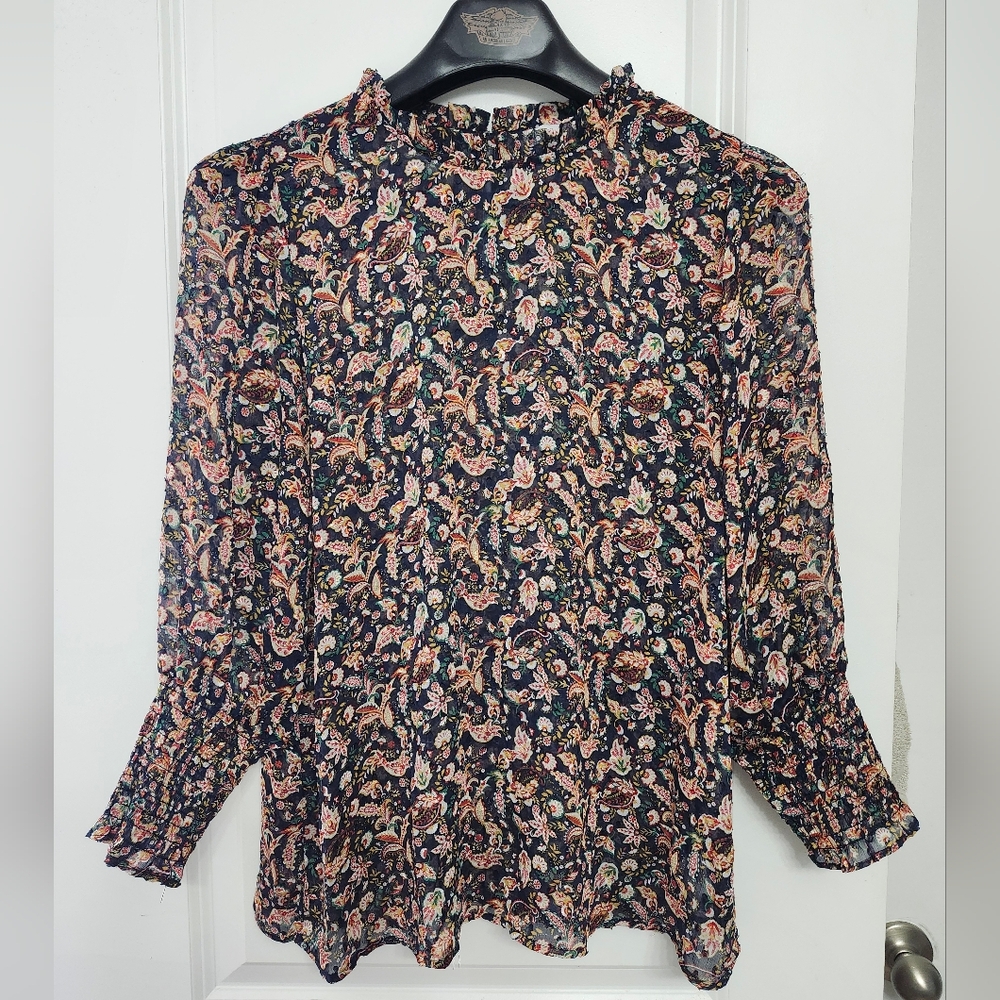 maison d'Amelie FLAWLESS Floral Print Women's Medium Top - Picture 2 of 5
